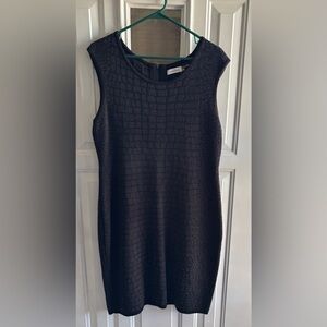 Calvin Klein Textured Black Mini Dress